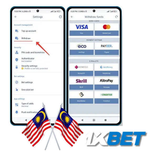 Mendepositkan Dana pada Apl 1xBet