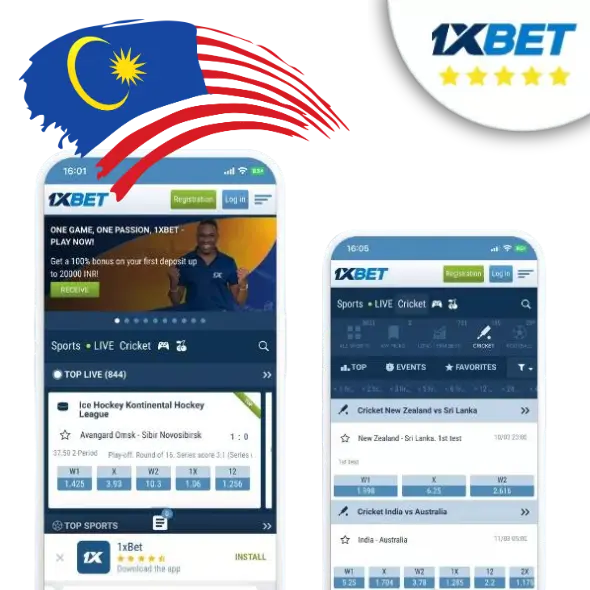 Pertaruhan Sukan Komprehensif pada Apl 1xBet